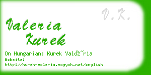 valeria kurek business card